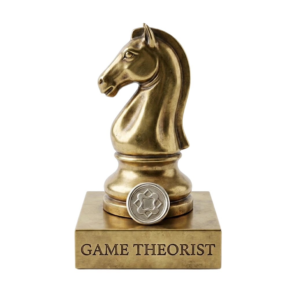 Golden chess knight object