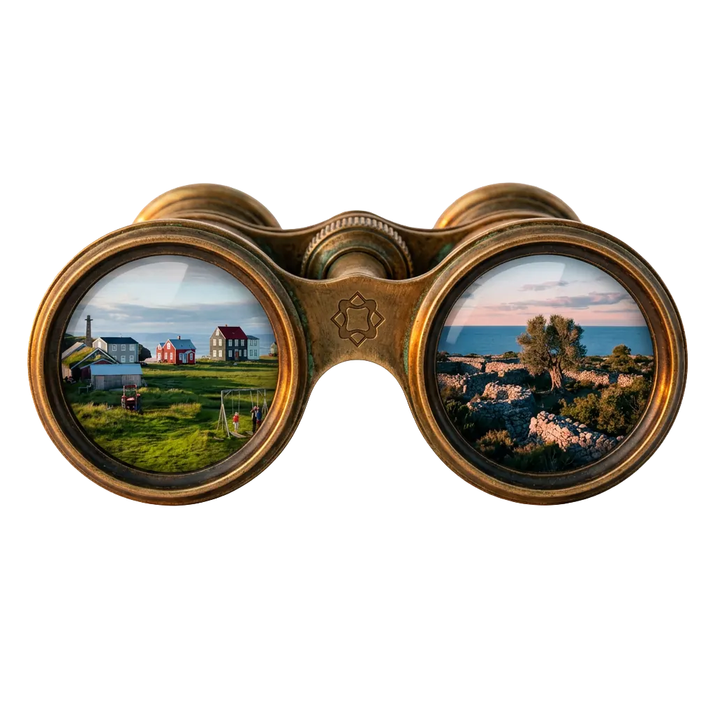 Tourism binoculars object