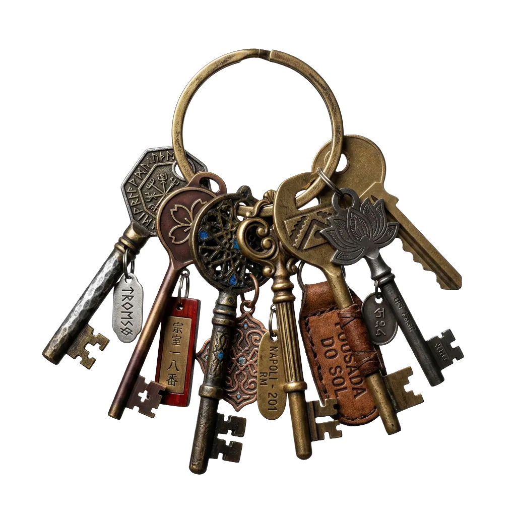 Tourism keyring object
